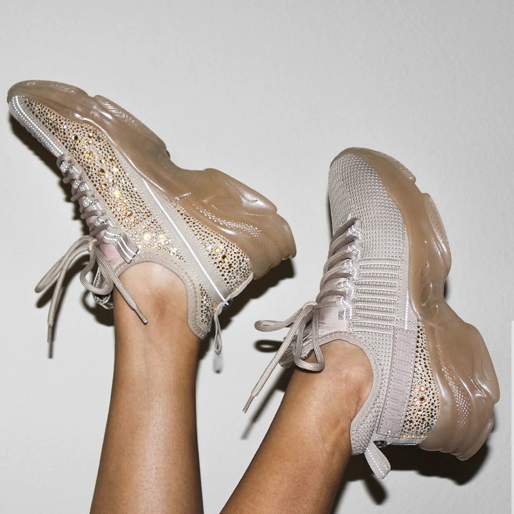 Nude Rhinestone Steve Madden Sneakers